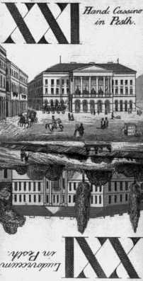 A Lloyd-palota, a Nemzeti Kaszin els szkhelye, krtyalap az 1850-es (?) vekbl